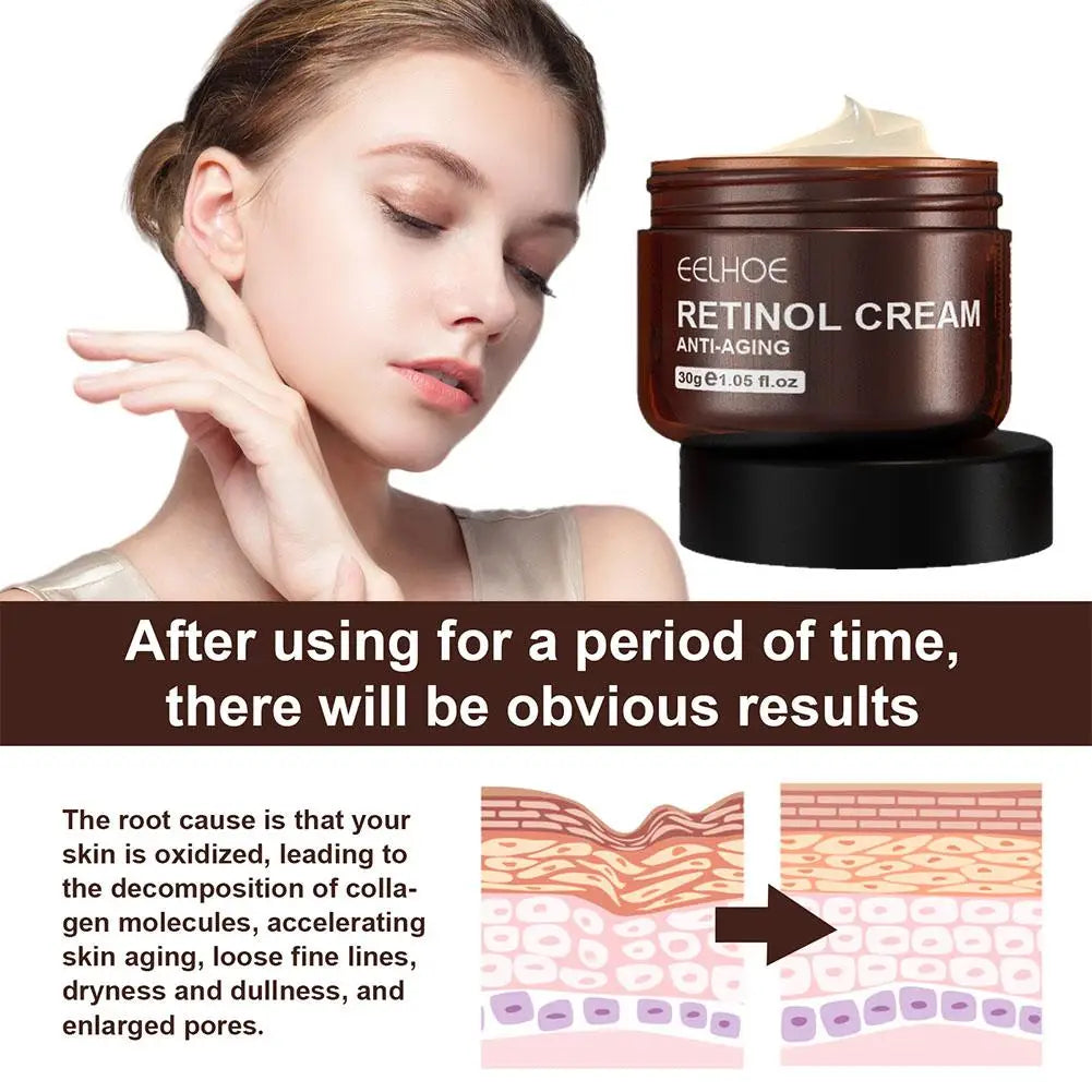 Retinol Cream Hyaluronic Acid Facial Cream Anti-Wrinkle Anti-Aging Fade Fine Lines Whitening Skin Care Water Cream