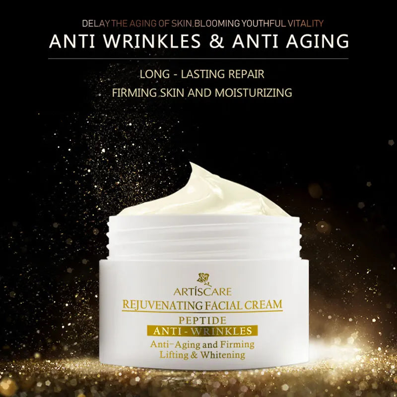 Peptide anti Wrinkle Facial Cream Firming Whitening Face Cream Acne Treatment Anti-Aging Hyaluronic Acid Snail Cream
