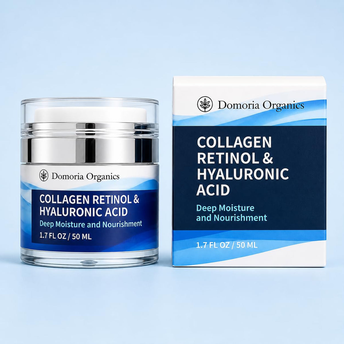 Retinol Collagen & Hyaluronic Acid Moisturizer for Face & Neck, anti Aging Cream, Hydrating Cream for Women & Men, 1.7 Fl Oz