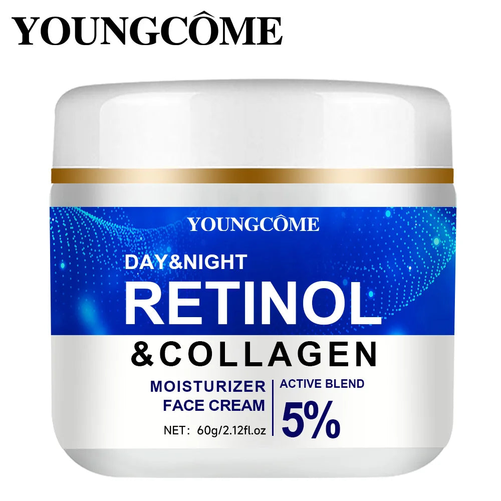 Collagen Retinol Hyaluronic Acid Facial Cream Anti-Wrinkle, Dark Circles, Tightens Pores, Moisturizes Lightens Fine Lines