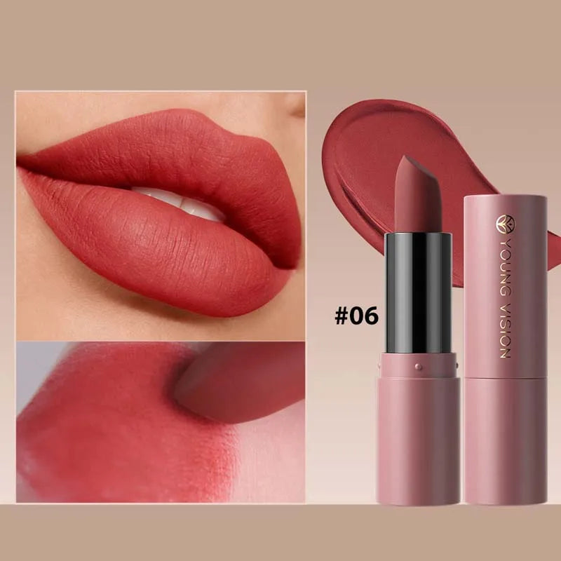 12-Color Matte Lipstick , Non-Fading, Non-Stick Cup Long-Lasting Velvet Finish, Smooth Matte Lip Color Waterproof Smudge-Proof