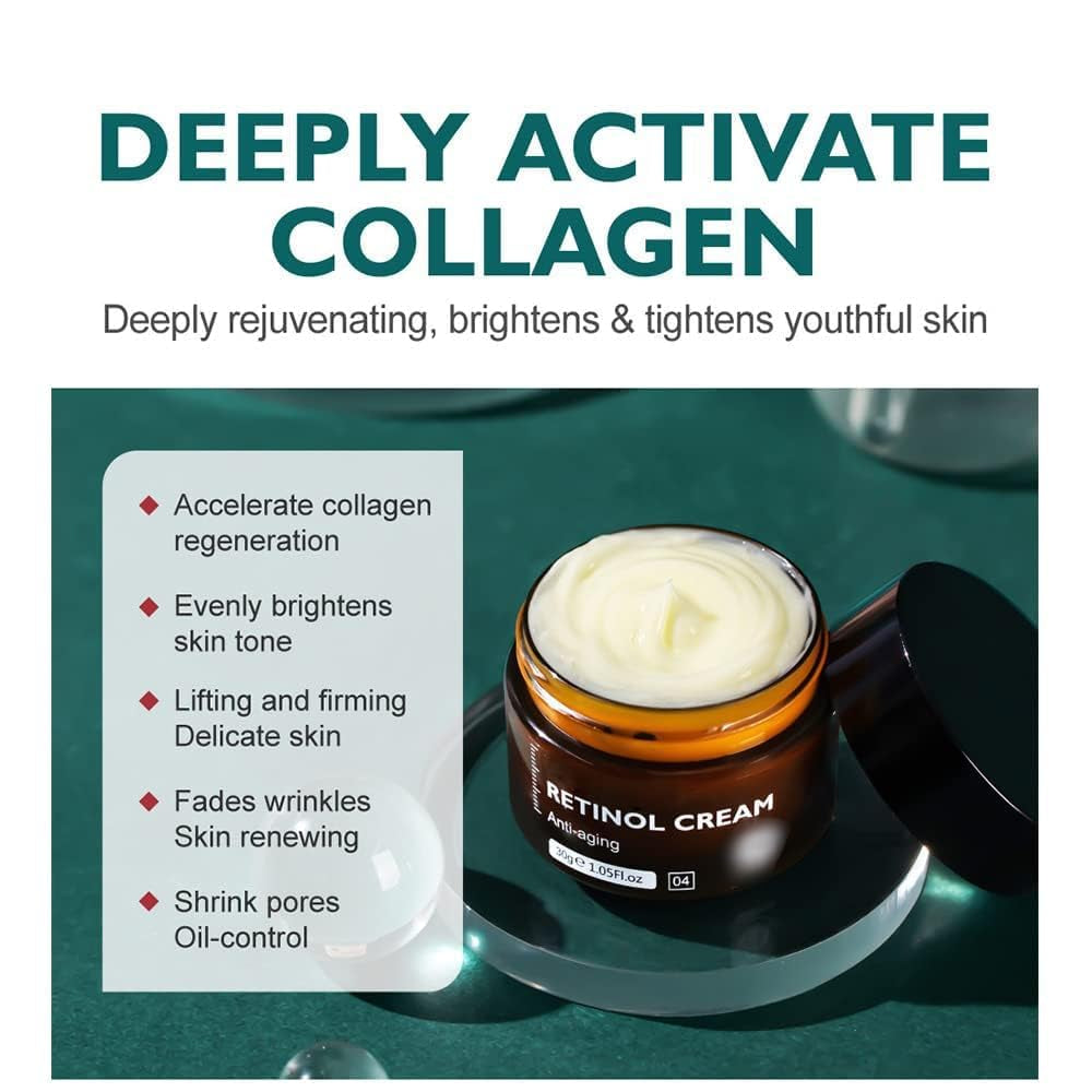 Retinol anti Aging Face Cream & Essence, Aging, Anti-Aging Firming Serum, 1.0 Ounce