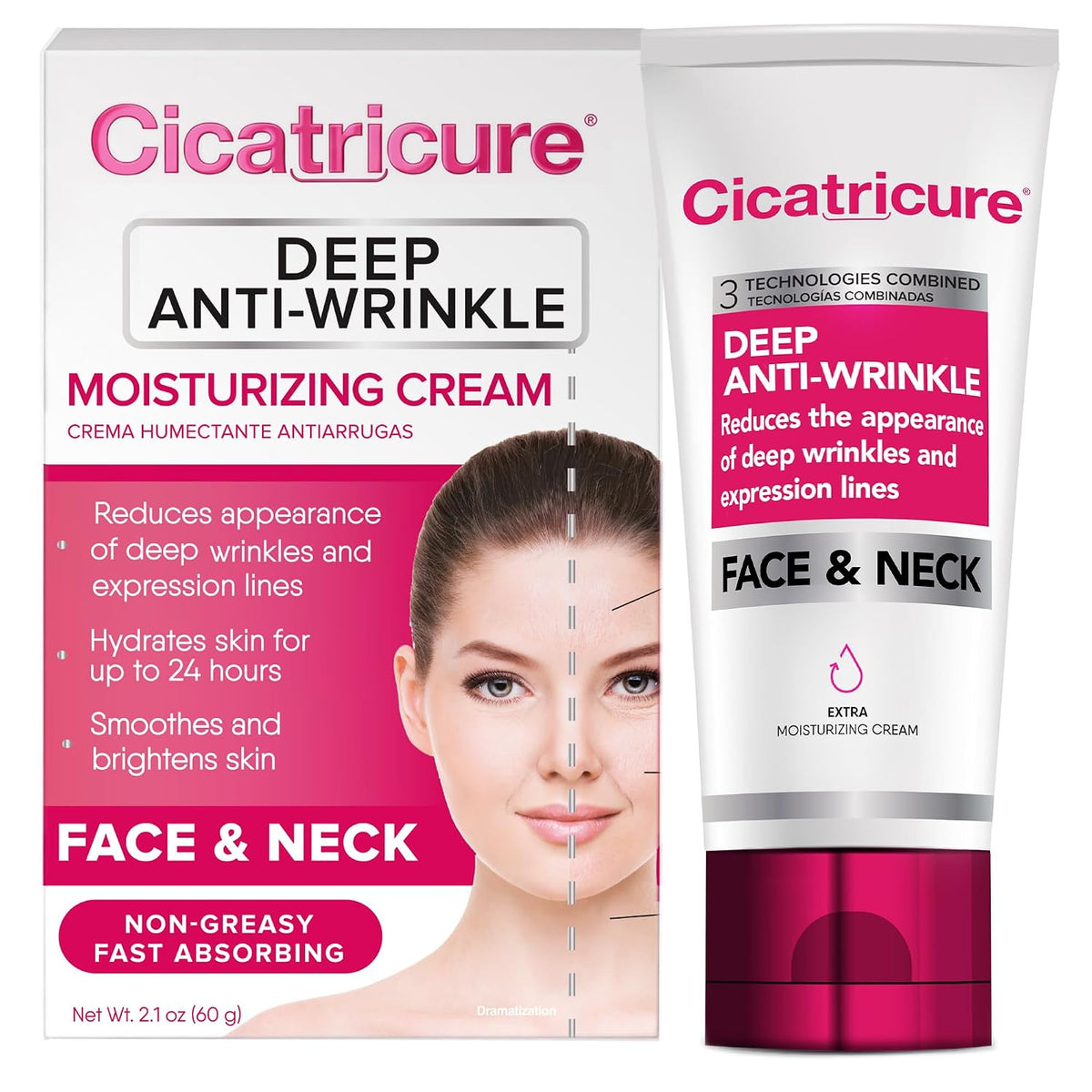 Deep Anti-Wrinkle Face & Neck Cream, 2.1 Ounces