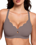 Jelly Bras for Women No Underwire Scalloped Wireless Everyday Bras