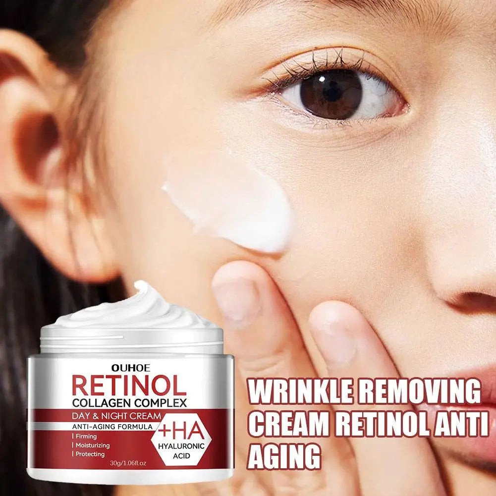 Retinol Cream Hyaluronic Acid Facial Cream Anti-Wrinkle Anti-Aging Fade Fine Lines Whitening Skin Care Water Cream