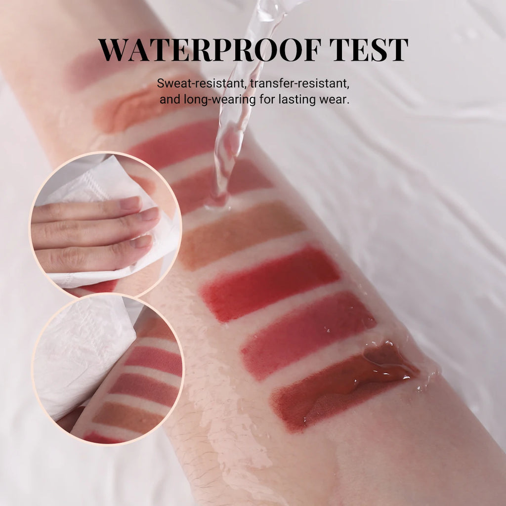 12-Color Matte Lipstick , Non-Fading, Non-Stick Cup Long-Lasting Velvet Finish, Smooth Matte Lip Color Waterproof Smudge-Proof