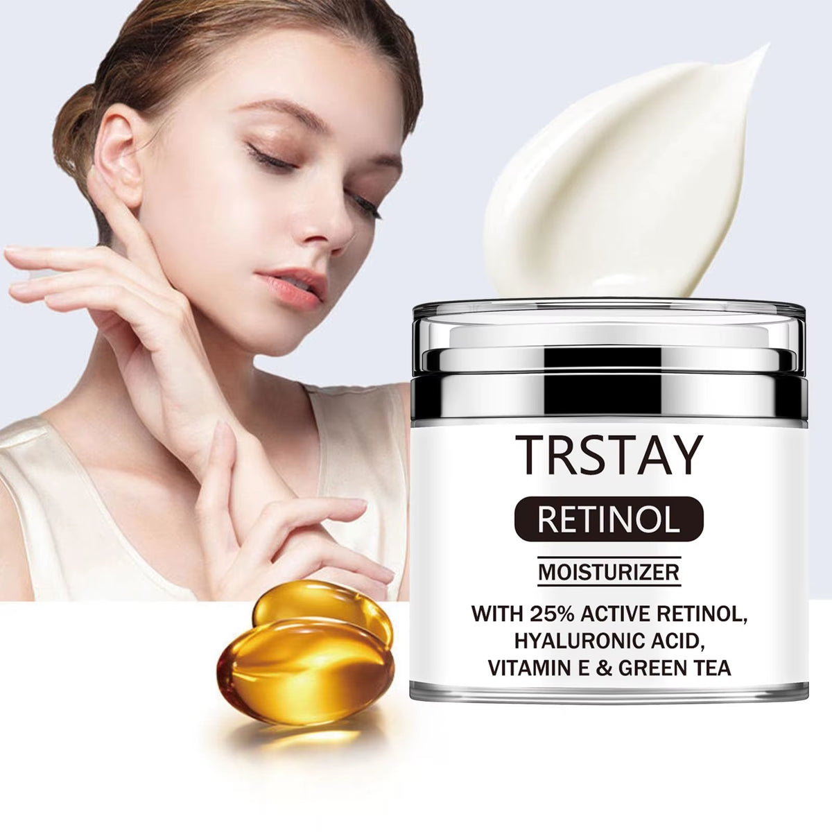 Miracles Retinol Face Cream, Miracles Retinol Moisturizing Cream, Retinol Anti-Wrinkle Face Cream, Reduces Wrinkles and Firms Sk