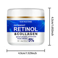 Collagen Retinol Hyaluronic Acid Facial Cream Anti-Wrinkle, Dark Circles, Tightens Pores, Moisturizes Lightens Fine Lines