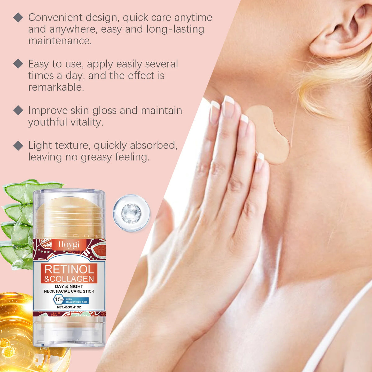 Neck Firming Cream anti Wrinkle Reduce  Lifting Face Cream Stick Tightening Nourishing Neick Skin Care Product