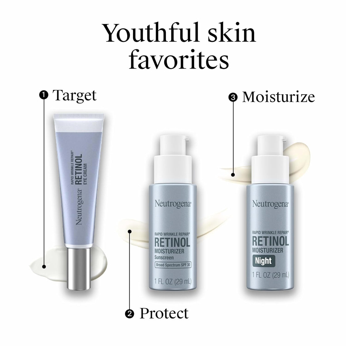 Rapid Wrinkle Repair Night Cream + Trial Cleanser, 2 Pk