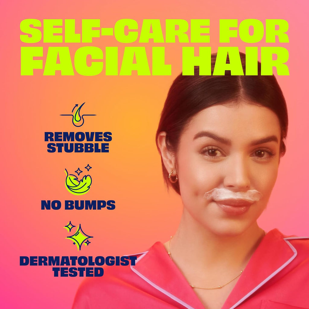 Moisturizing Facial Hair Removal Cream, Sweet Almond Oil, 2 Oz Bottle