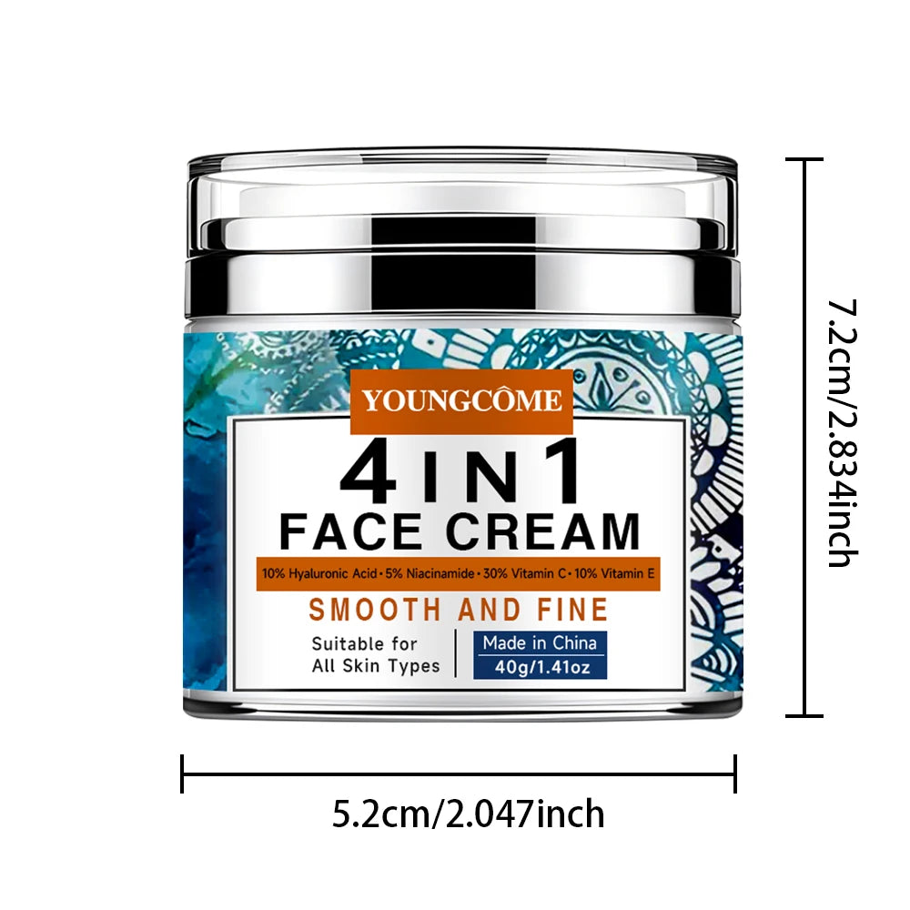 4 in 1 Face Cream Retinol Smooth Wrinkle Moisturizing Firming Hyaluronic Lightening Repairing Smooth Skincare Whitening Cream