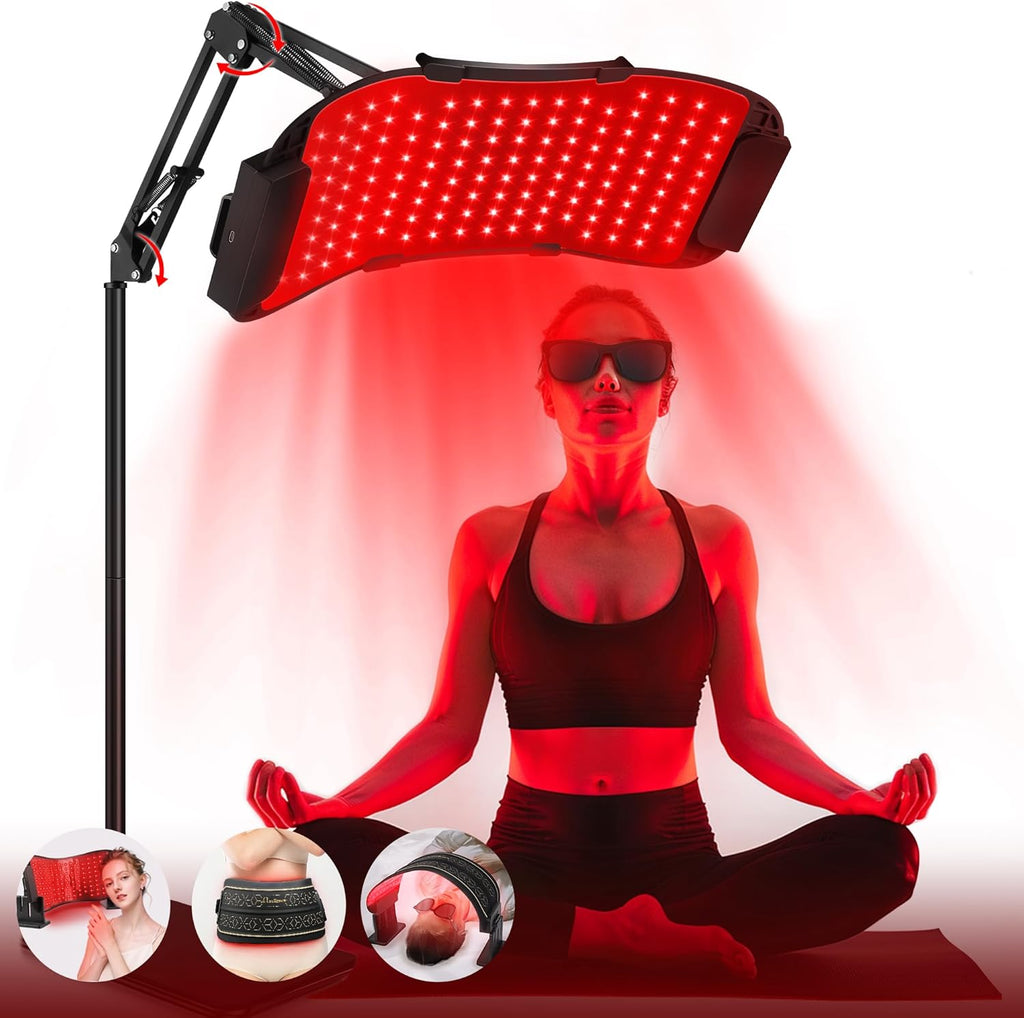 Multifunction Red Light Therapy for Body and Face, 850Nm Near-Infrared Light Therapy LED Mask Facial Body Beauty Equipment for Skin Care at Home