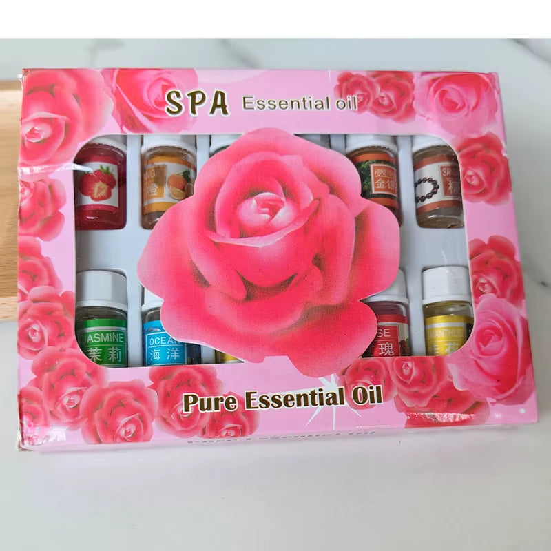 3/5Ml Natural Aromatherapy Essential Oils Set - Lavender/Rose/Jasmine Aromatic Oil for Reed Diffuser, Massage & Humidifier