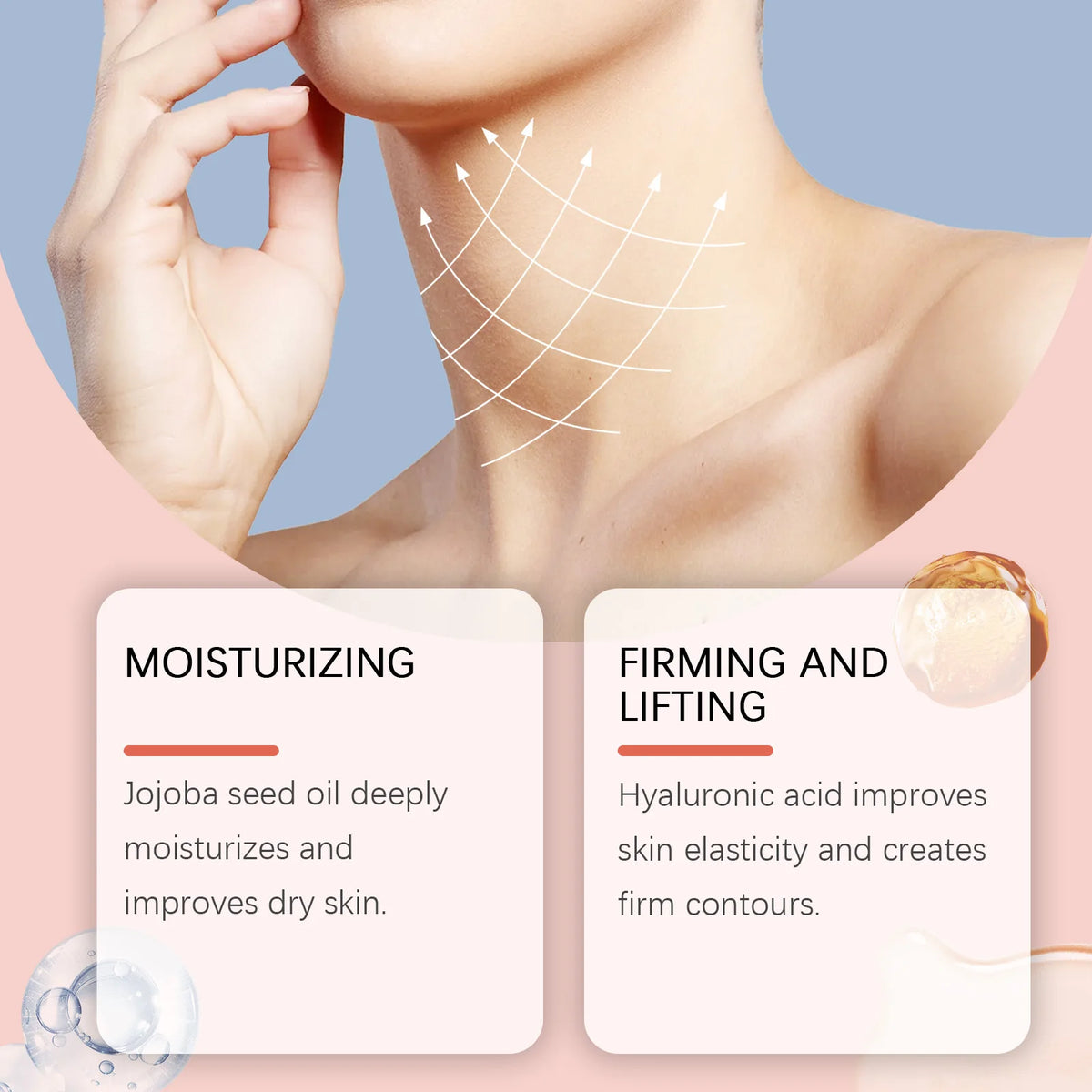 Neck Firming Cream anti Wrinkle Reduce  Lifting Face Cream Stick Tightening Nourishing Neick Skin Care Product
