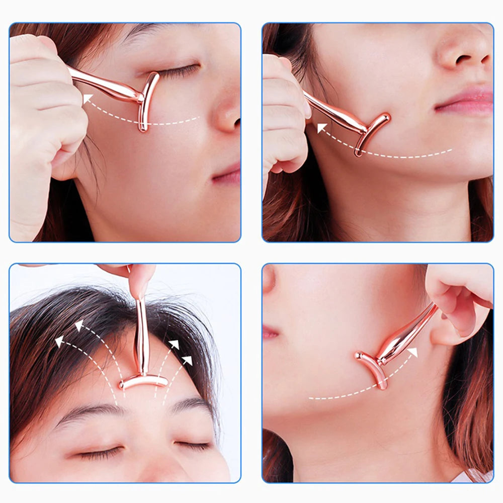 Metal Face Massage Stick Eye Cream Applicator Metal Eye Roller Cream Spoon Spatula anti Wrinkle Facial Thining Beauty Care Tool