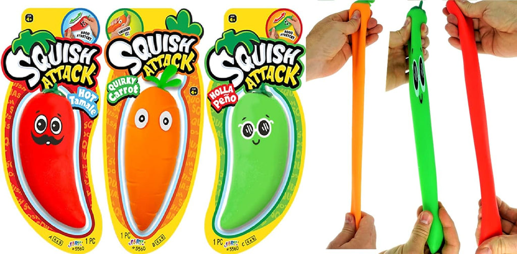 Stretchy Carrot Squish Attack Sensory Toy. Sensory Toy 5560-3