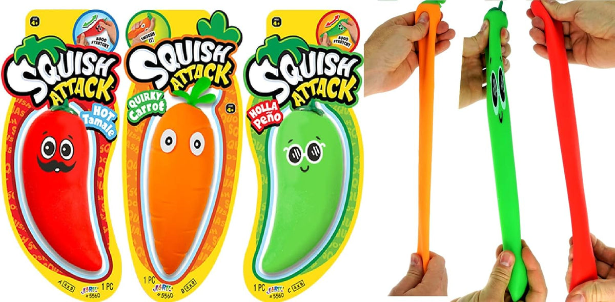 Stretchy Carrot Squish Attack Sensory Toy. Sensory Toy 5560-3