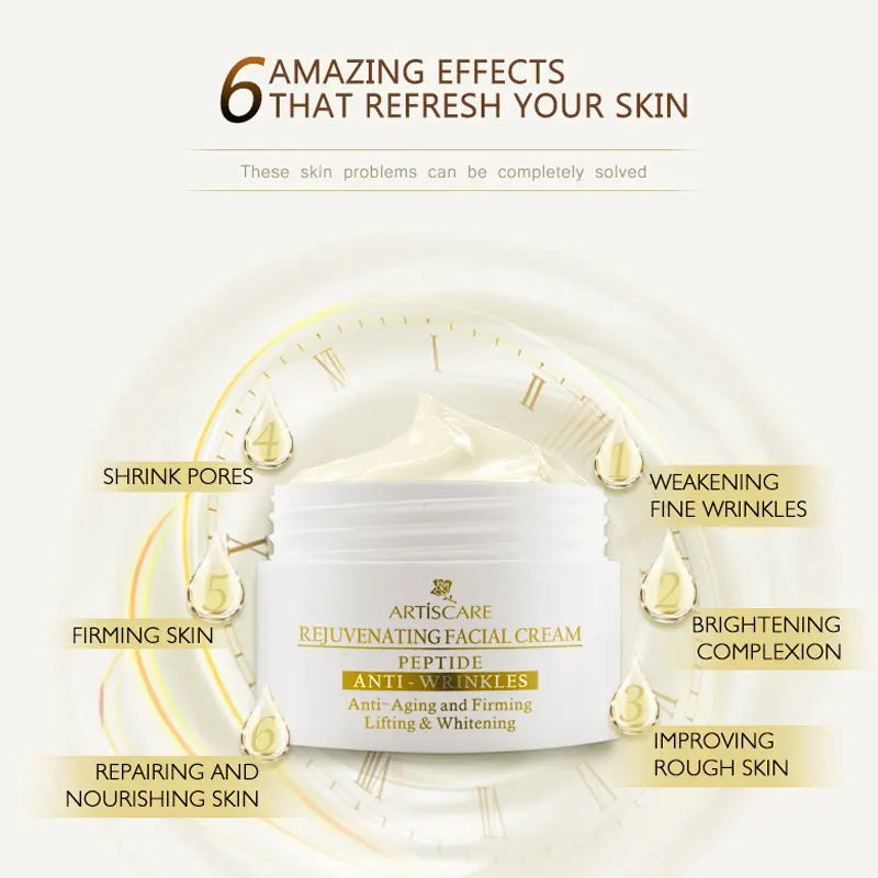 Peptide anti Wrinkle Facial Cream Firming Whitening Face Cream Acne Treatment Anti-Aging Hyaluronic Acid Snail Cream