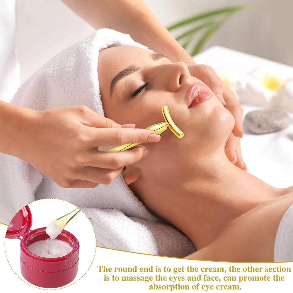 Metal Face Massage Stick Eye Cream Applicator Metal Eye Roller Cream Spoon Spatula anti Wrinkle Facial Thining Beauty Care Tool