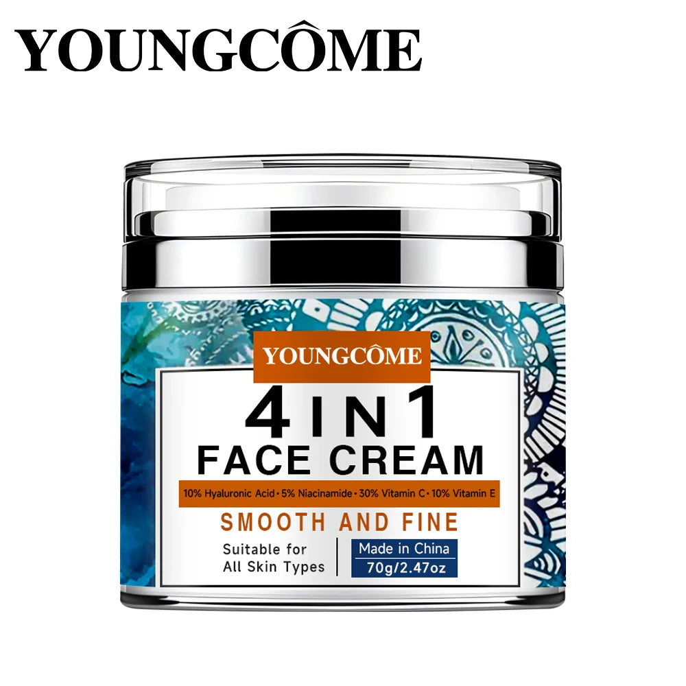 4 in 1 Face Cream Retinol Smooth Wrinkle Moisturizing Firming Hyaluronic Lightening Repairing Smooth Skincare Whitening Cream