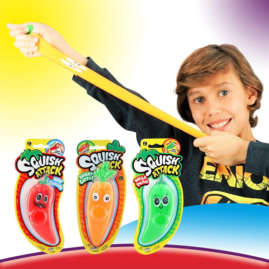 Stretchy Carrot Squish Attack Sensory Toy. Sensory Toy 5560-3