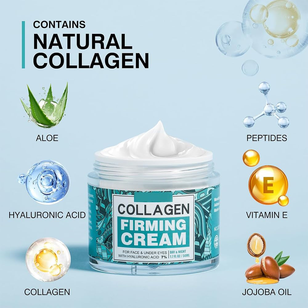 Hydrating Collagen Face Cream for All Skin Types (1.7 Oz)
