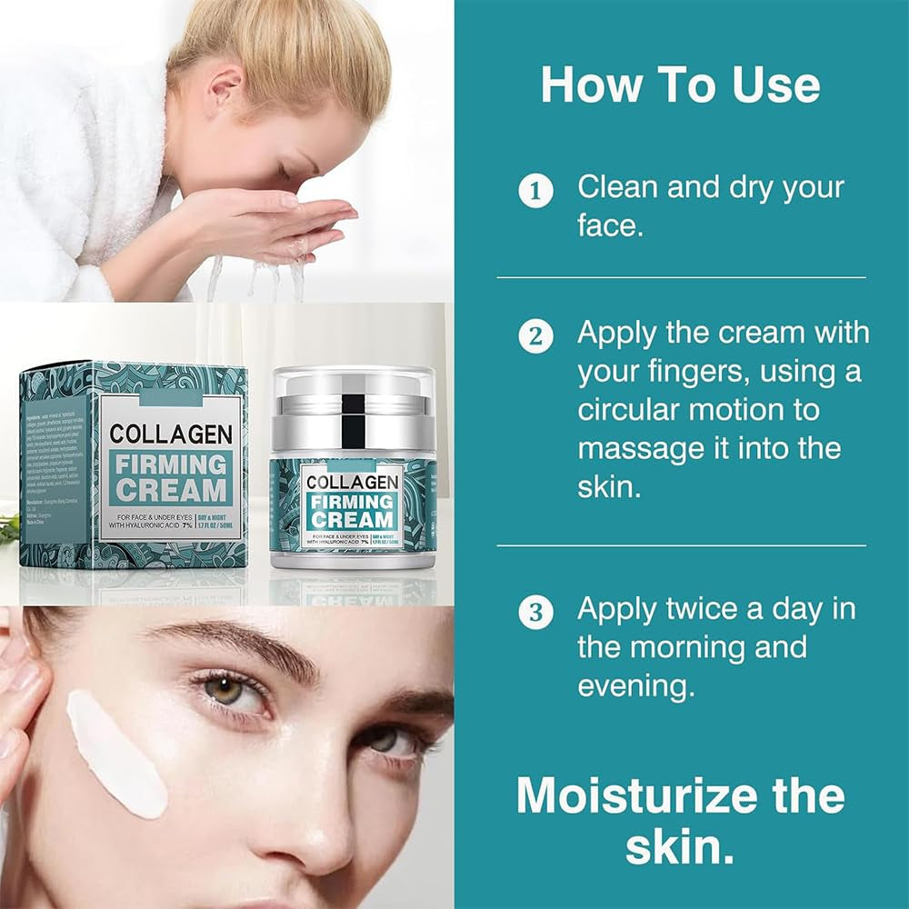 Hydrating Collagen Face Cream for All Skin Types (1.7 Oz)